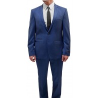 Blue Notch Lapel Suit Cross Stitch Texture by Andrew Fezza