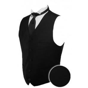Mens Vest Waiter Uniform Polyester Black High Quality Vest