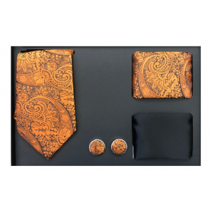 Mens Gold Paisley 4-Piece Gift Set- Holiday Gift