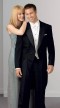 Mens Peak Lapel Tails Tuxedo Coat And Pants