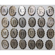 Initial Tie Tack Silver Engraved Letters Tie Pin