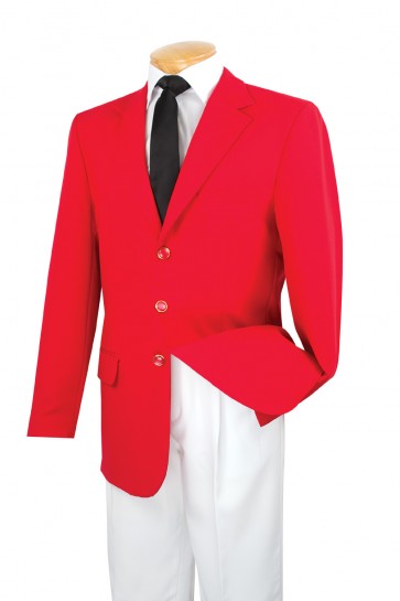 Blazer Single Breasted Three Button Notch Lapel Great for Prom Or Weddings