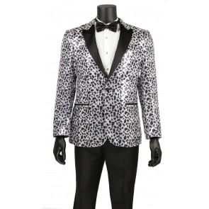 Black and White Sequin Sport Coat Only