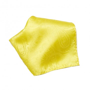 Paisley Yellow Pattern Satin Pocket Square