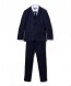 Perry Ellis boys 5 Piece 2 Button Notch Suit Navy Blue