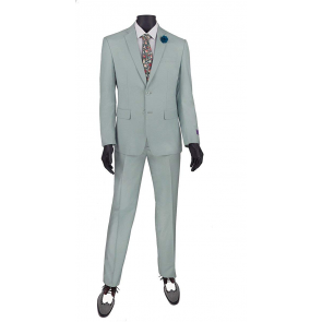 Mint Slim Fit two Button Notch Lapel Mens Suit -Prom-Weddings