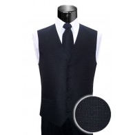 Black Silk Pique Necktie Pocket Square Set