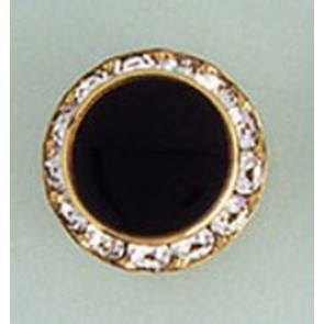 Button Cover FAUX ONYX CRYSTAL EDGE Button Cover