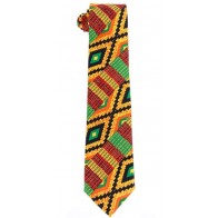 Kente Cloth African Patterned Self tie Necktie Mens For Kwanzaa