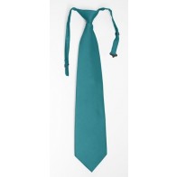Necktie TURQUOISE GEO Solid Pre Tied Long Tie