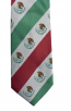 White Mexico Flag Inspired Self tie Mens Necktie- Corbata Blanca para hombre inspirada por la bandera de México
