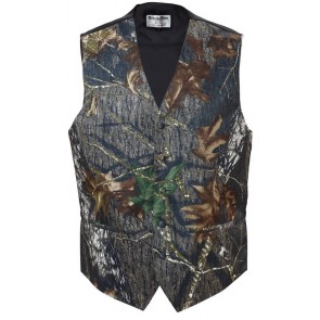 Tuxedo Vest Mossy Oak Camouflage Vest ONLY  with Tie Optional