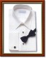 Tuxedo Shirt WHITE LAYDOWN Collar All Cotton French Cuff
