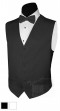 Boys Satin Fullback Black Vest with Any Color NeckTie Wedding Colors
