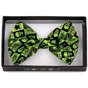 Holloween Spider Web Neon Green Mens Bowtie