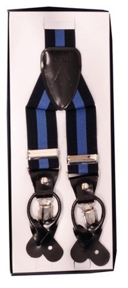 Mens Striped Color Variety Convertible Clip Suspenders