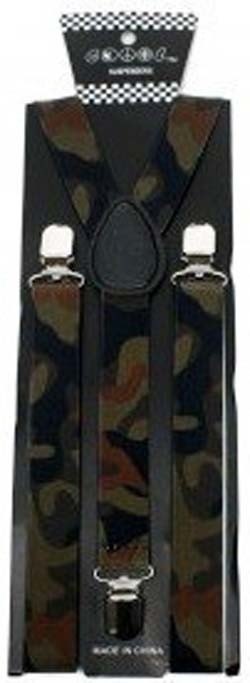 Brown Camouflauge Suspenders
