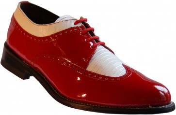 Spectator Red and White Stacy Baldwin Formal Shoes