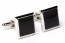 Cufflinks Faux Onyx Square Cuff Links