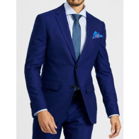 Mens Cobalt Blue Two Button Notch Lapel Coat Only Separates