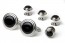 Cufflinks Studs BLACK TWO TIER Cuff Links Studs Set