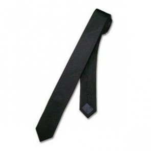 Skinny Necktie Microfiber Solid Satin All Colors