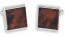 Genuine Chocolate Obsidian Stone Square Cufflinks