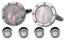 Mother-of-Pearl Silver Cuff Links and Studs Set with Screw Rim