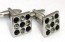 Tic Tac Toe Design cufflinks With Silver FInish