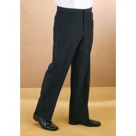 Tuxedo Trousers Black all Wool Non Pleated Non-Adjustable Pants