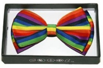 Bow Tie Gay Pride Horizontal Stripe Rainbow  LGBT Bowtie