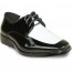 Boys Black and White Zoot Suit Shoe Slight Square Toe