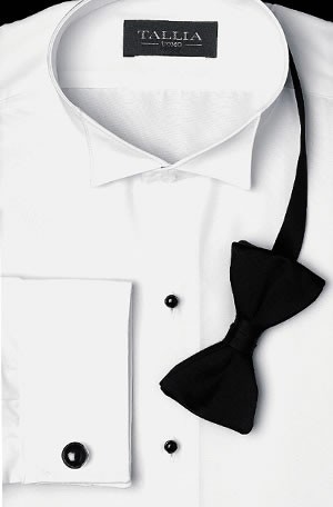 Tuxedo Shirt WHITE WING Collar Microfiber Tuxedo Shirt