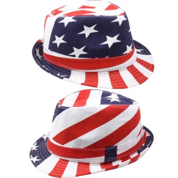 America Flag USA Fedora Hat