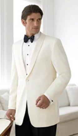 Ivory Dinner Jacket Microfiber Shawl Lapel Tuxedo Jacket