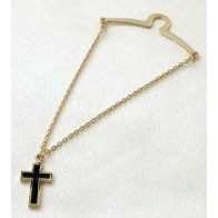 Tie Chain Religious Hanging Cross Gold Link Chain