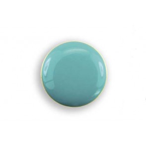 Button Cover Teal Colored Gold Casing Button Cover