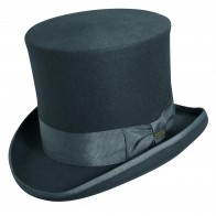 Tall Top Hat All Wool Grey Top Hat
