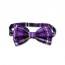 Purple plaid bowtie 