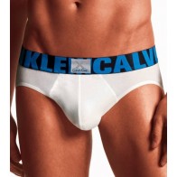Calvin Klein White Cotton Modal Hip Brief