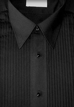 Tuxedo Shirt BLACK LAYDOWN Collar Tuxedo Shirt