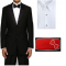 Mens Slim fit tuxedo package with any color cummerbund and bowtie - Prom- Wedding