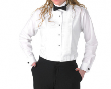 Womens Tuxedo Shirt Wing Collar Tuxedo Shirt
