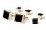 Cufflinks Studs FAUX ONYX SQUARE Cuff Links Set