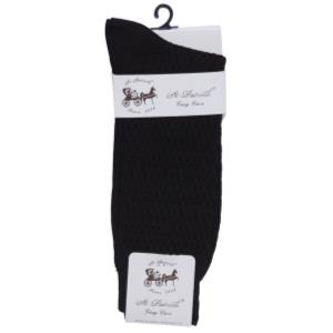 Mens Silky feel Black pattern socks