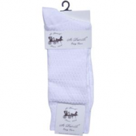 Mens Silky feel Off  white pattern socks 
