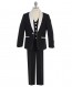 3PC SLIM FIT BOYS BLACK WHITE SHAWL LAPEL Toddler - Children - Kids- wedding