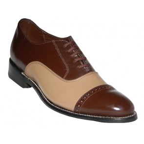 Regency Brown and Taupe Stacy Baldwin Formal Shoes