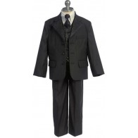  Boys Suit Black Stripe Infant Toddler Children Teen Suit Closeout 