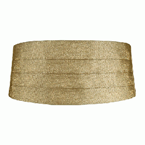 Gold or Silver Metallic Lame Shinny Cummerbund for Men or Boys